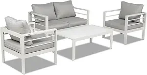 4-Seat Aluminum Outdoor Sectional